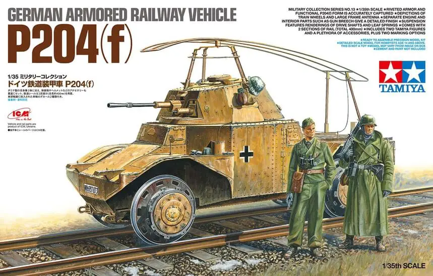 โมเดลประกอบรถถัง ทามิย่า ขนาด 1/35 Tamiya TA32413 German Armored Railway Vehicle P204(f)