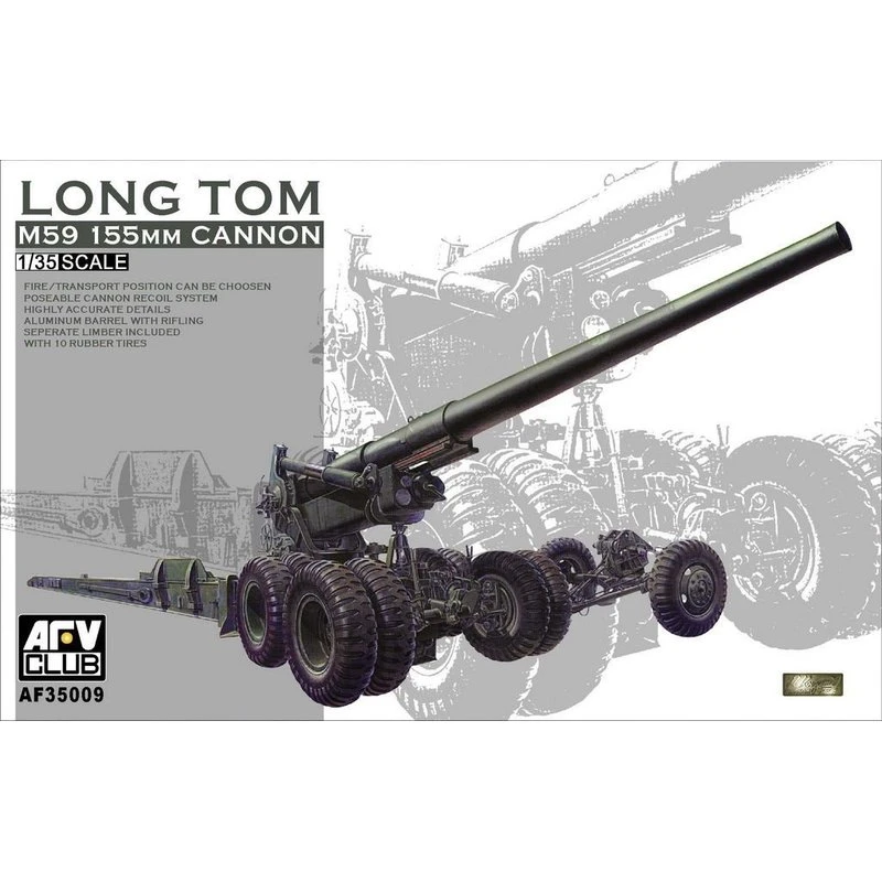 โมเดลปืนใหญ่ AFV ขนาด 1/35 AF35009 LONG TOM M59 155mm CANNON