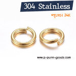 ห่วงกลมสแตนเลส 5 มม. - ชุบทอง 24K