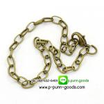 สร้อยข้อมือโซ่ Cross Chain สีทองเหลือง พร้อมตะขอก้ามปู