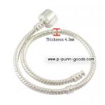 สร้อยข้อมือคลิปล็อค สีเงิน ** เลือกความยาว **