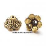 ฝาครอบลูกปัด 9มม. สีทองโบราณ