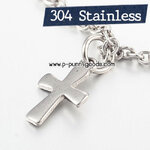 สร้อยข้อเท้า Stainless Steel Cross Chain 23ซม จี้ไม้กางเขน
