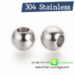 ลูกปัด Stainless Steel 8x6มม.