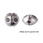 ลูกปัดคั่น เต่าทอง 9 มม. สีเงินโบราณ [1 ชิ้น]