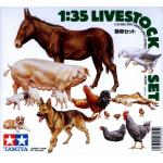 โมเดลฟิกเกอร์สัตว์เสบียง Tamiya ขนาด 1/35 TA35128 Livestock Set