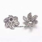 ฝาครอบลูกปัด 10มม. สีเงินโบราณ