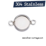 โครงจี้สแตนเลส 8 มม. (Stainless Steel) โครงจี้ตัวเชื่อม
