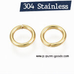 ห่วงกลมสแตนเลส สีทอง 6 มม.