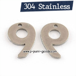 จี้เลข 9 จี้สแตนเลส 8x11 มม (Stainless Steel)