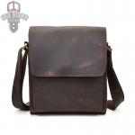 GT-7055R กระเป๋าสะพายข้างผู้ชาย หนังนูบัค สีน้ำตาลเข้ม