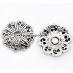 ฝาครอบลูกปัด 12มม. สีเงินโบราณ