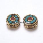 ลูกปัดอินโดนีเซีย 12~13 มม.(Handmade Indonesia Beads)