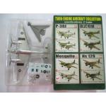 โมเดลเครื่องบินจำลองขนาด 1/144 ยี่ห้อเอฟทอย ชุดทวินเอนจิ้น ชุด 1 เครื่องบินรบ 2 ใบพัด แบบ 3B Mosquito FB.Mk.VI