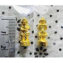 ท้าวเวสสุรรณลอยองค์ (พิมพ์เล็ก, ชุบกะไหล่ทอง) Thao Wessuwan Statue (Small size, Gold Plated) SKU-01634