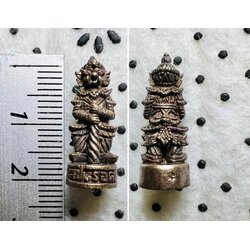 ท้าวเวสสุรรณลอยองค์ (พิมพ์ใหญ่, ทองเหลืองรมดำ) Thao Wessuwan Statue (Big size, Brass, Black Plated) SKU-01633