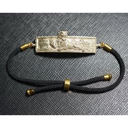 กำไลเสือนอนกิน (เนื้ออัลปาก้า) Sleeping Eating Tiger Bangle. (Alpaca) SKU-03022