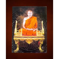 รูปถ่ายหลวงพ่อชำนาญ 3x4 ซม. (รุ่น: นั่งธรรมาสน์ ไหว้ครู๖๗, ถ่ายสี) Luang Por Chamnan Portrait 3x4 cm (Version: Sitting On Pulpit, Wai Kru 67, Color) SKU-03081