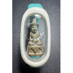 พระสีสะแลงแงง รุ่นแรก ทรงขอมพันปี (พร้อมสายรัดข้อมือ, สีเขียว) Phra Si Salaeng Ngaeng 1st batch-Ancient Khmer Dress (Wristband, Green Color) SKU-02738