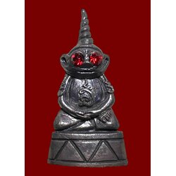พ่องั่งตาแดง (เนื้อสัมฤทธิ์รมดำ) Red Eyes Ngang. (bronze material, black plated) SKU-03244