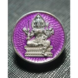 เหรียญพระพรหม (เนื้อกะไหล่เงินลงยา-สีม่วง) Phra Phrom coin (silver plated enamel-Purple color) SKU-03043