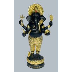 พระพิฆเนศวร (ขนาดบูชาปิดทอง, ปางยืน) Ganesha. (altar statue, gilded version, standing posture) SKU-03767