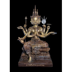 พระพรหมบูชา (เนื้อทองระฆัง, หน้าตัก 5 นิ้ว) Phra Phrom Bucha. (sacred bell material, lap size 5 inches) SKU-03061