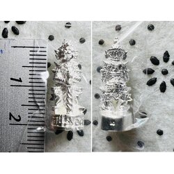 ท้าวเวสสุรรณลอยองค์ (พิมพ์ใหญ่, ชุบกะไหล่เงิน) Thao Wessuwan Statue (Big size, Silver Plated) SKU-01632