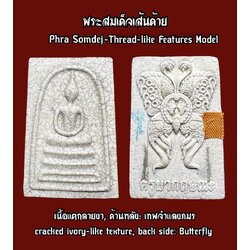พระสมเด็จเส้นด้าย (เนื้อแตกลายงา) Phra Somdej-Thread-like Features Model (cracked ivory-like texture). SKU-03422