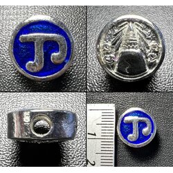 หัวนะโม (ขนาดใหญ่ สีเงิน-ลงยาสีน้ำเงิน) Na Mo head (Big size, Silver color-Blue Longya) SKU-02131