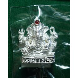 พระพิฆเนศวร (เนื้อสัมฤทธิ์ชุบเงิน) Ganesha (Bronze Material, Silver Plated). SKU-03176