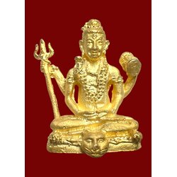 พระศิวะลอยองค์ (เนื้อสัมฤทธิ์, ชุบทอง) Shiva statue (Bronze, Gold cover) SKU-02713