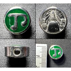 หัวนะโม (ขนาดใหญ่ สีเงิน-ลงยาสีเขียว) Na Mo head (Big size, Silver color-Green Longya) SKU-02132