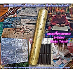 ตะกรุดจิ้งจกสองหาง 2-Tailed Gecko Takrud. SKU-02962