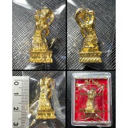 พระแม่ธรณี (เนื้อสัมฤทธิ์, ชุบกะไหล่ทอง) Mother Earth Goddess (Bronze, Gold Plated). SKU-03287