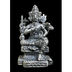 พระพรหม ลอยองค์ (พิมพ์เล็ก, ชุบซาติน) Brahma statue. (Small size, Satin plated) SKU-01847
