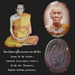 ล็อกเก็ตหลวงปู่อั๊บ (ฉากซีเปีย) Luang Pu Up locket (Sepia color) SKU-02707