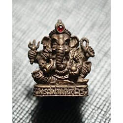 พระพิฆเนศวร (เนื้อสัมฤทธิ์รมดำ) Ganesha (Bronze Material, Black Plated). SKU-03178