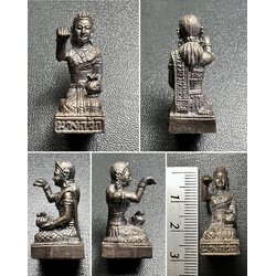 แม่นางกวักอายุยืน (พิมพ์ใหญ่, เนื้อสัมฤทธิ์รมดำ) Longevity Nangkwak (Big size, Bronze). SKU-02040