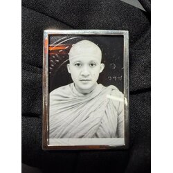 รูปถ่ายหลวงพ่อชำนาญ (รุ่น:หน้าหนุ่ม,เลี่ยมถังเงิน) Luang Por Chamnan Portrait (series:young face,with silver tank frame) SKU-04017
