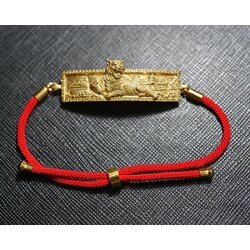 กำไลเสือนอนกิน (เนื้อทองเหลือง) Sleeping Eating Tiger Bangle. (Brass) SKU-03021