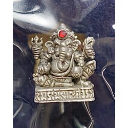 พระพิฆเนศวร (พิมพ์เล็ก, เนื้อสัมฤทธิ์ชุบซาติน) Ganesha (Small size, Bronze Material, Satin Plated). SKU-03147