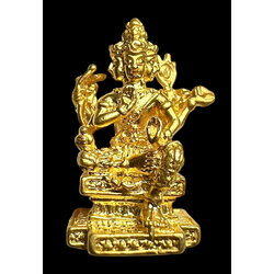 พระพรหม ลอยองค์ (พิมพ์เล็ก, ชุบทอง) Brahma statue. (small size, gold plated) SKU-01844