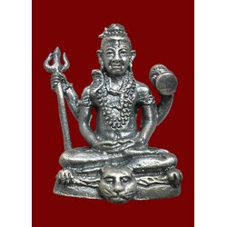 พระศิวะลอยองค์ (เนื้อสัมฤทธิ์, ชุบซาติน) Shiva statue (Bronze, Satin cover) SKU-02715