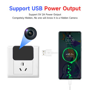 กล้องแอบถ่าย กล้องวงจรปิดไร้สายแบบเต้าชาร์จไฟแบบ USB เชื่อมต่อระบบ wifi ละเอียด 1080P รุ่น IP333