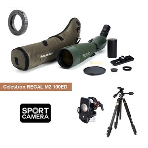 กล้องดูนก กล้องส่องทางไกล Celestron Regal M2 100ED เลนส์ลดความคลาดของสี