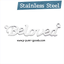 จี้ตัวอักษร Beloved สแตนเลส 40x11 มม. (Stainless Steel)