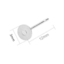 ก้านต่างหูสแตนเลส 12x3 ก้าน0.7 มม. (316 Stainless Steel)