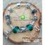 ลูกปัดแก้ว 14x9 มม. Teal (Faceted Glass European Beads)