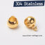 ตัวแขวนจี้ สแตนเลส - สีทอง 5x9 มม. (Stainless Steel)
